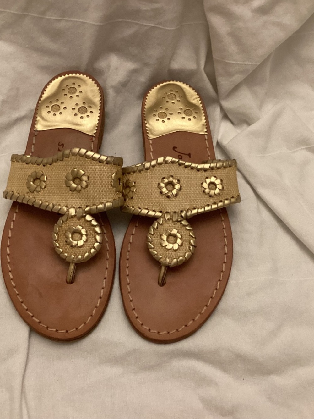 Authentic Jack Roger’s Gold Sandals